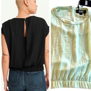 NWT DKNY Sleeveless Blouse in seafoam green/mint green in size M